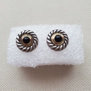 David Yurman Cookie Onyx Stud Earrings